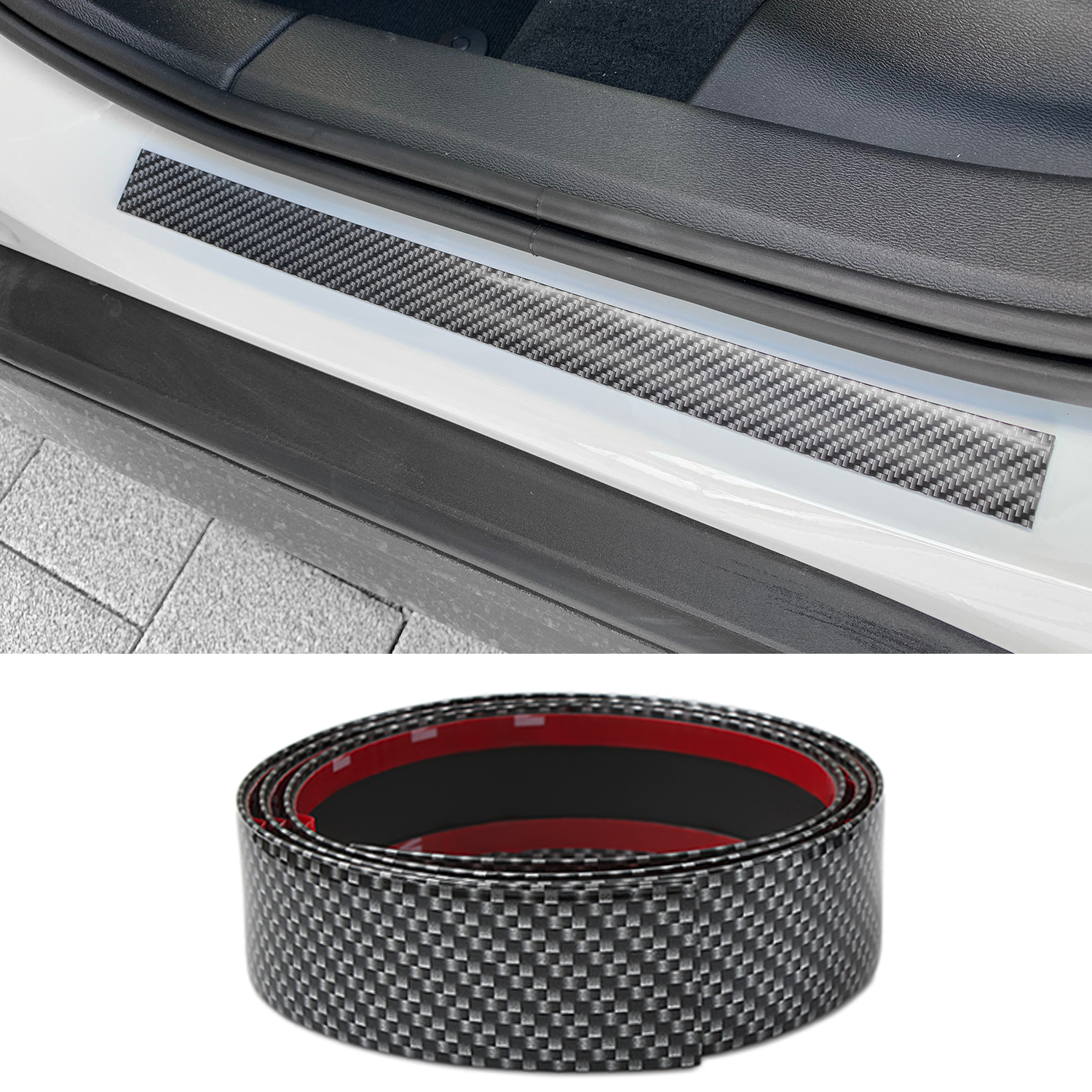 2,65€/m 3 Meter Carbon Rolle selbstklebend Einstiegsleisten für viele Fahrzeuge