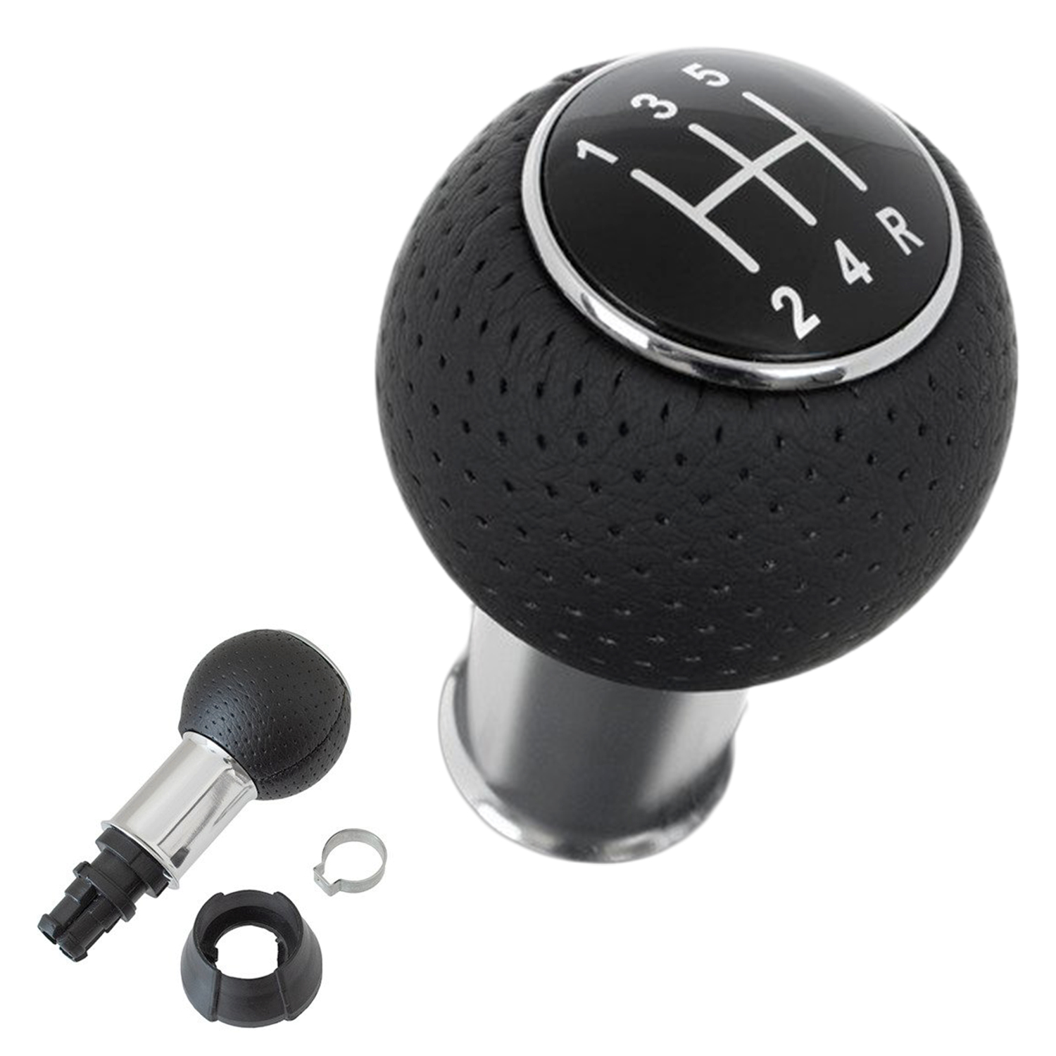 Schaltknauf Knauf Schwarz Alu 5-Gang R-Gang rechts unten für viele Fahrzeuge