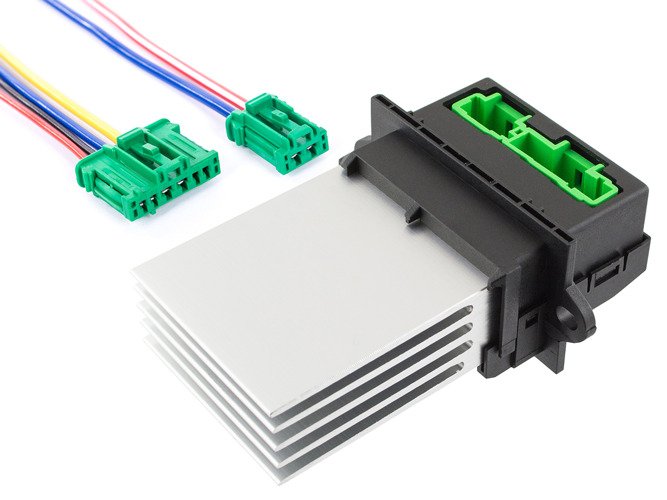 Gebläseregler Widerstand + Stecker Kabel SET 6441.L2 für Nissan III K12 Note E11