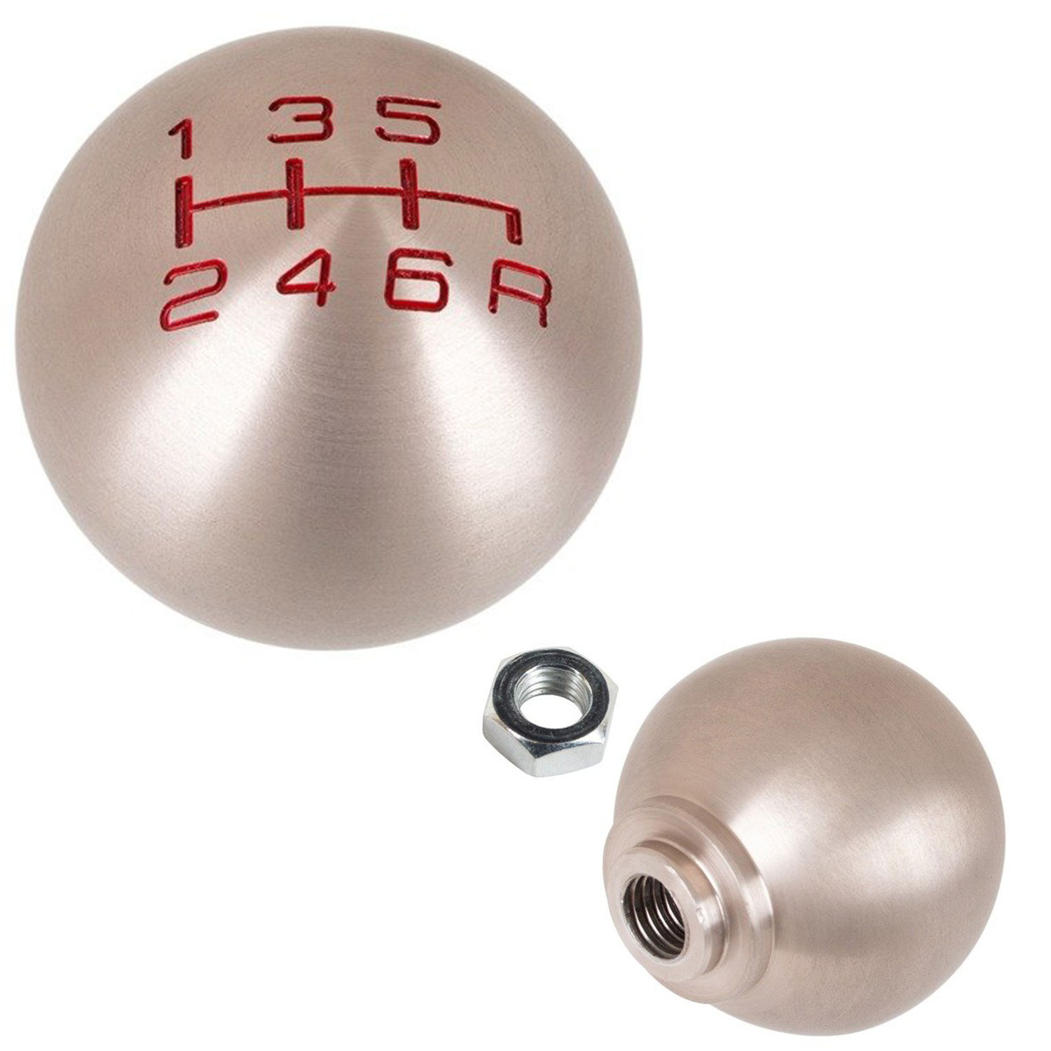 Schaltknauf Sport Knauf in Alu / Rot 6-Gang für Honda Integra Jazz Legend S2000