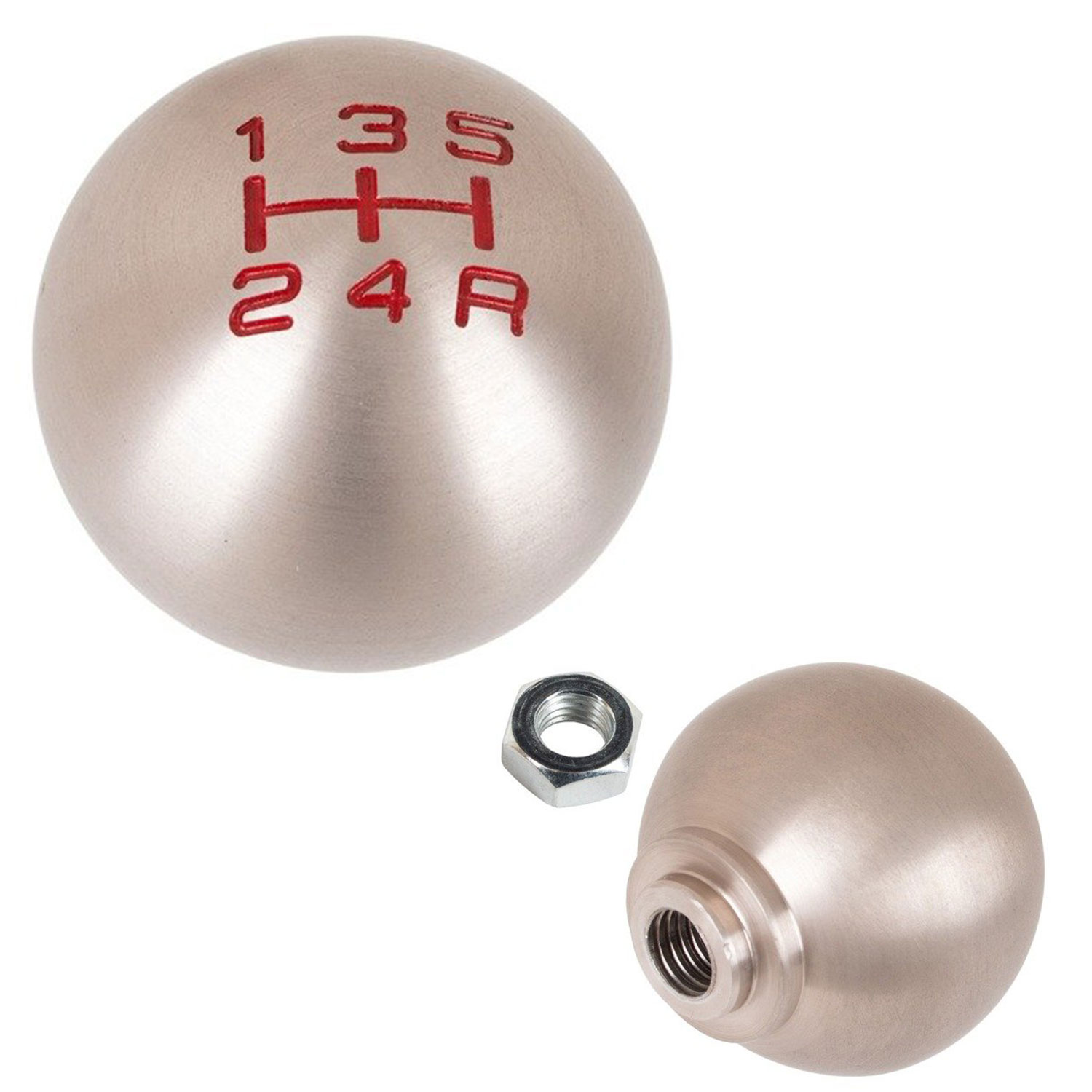 Schaltknauf Sport Knauf 5-Gang in Alu / Rot für Honda Integra Jazz Legend S2000