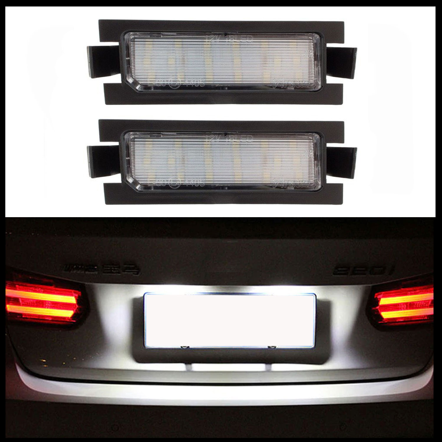 LED Kennzeichenbeleuchtung Leuchten 2x 18SMD für Hyundai i30 II / Kia Ceed II
