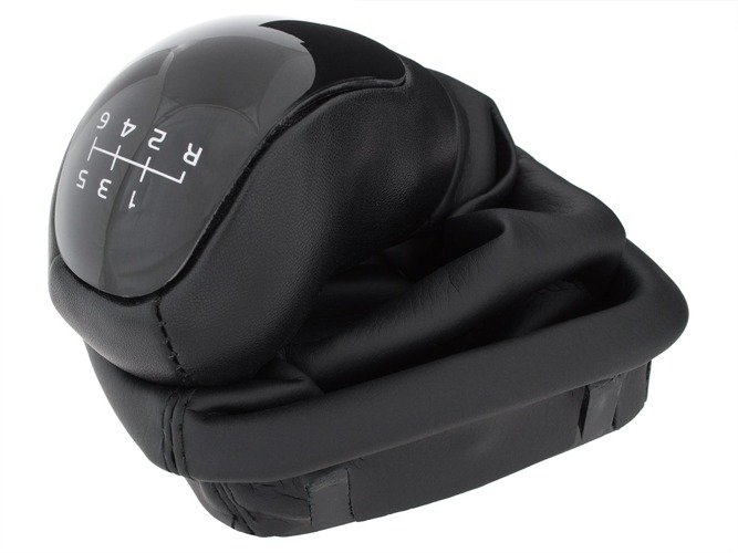 Schaltknauf 6-Gang Schwarz + Schaltmanschette für Mercedes A-Klasse W168 1997-04