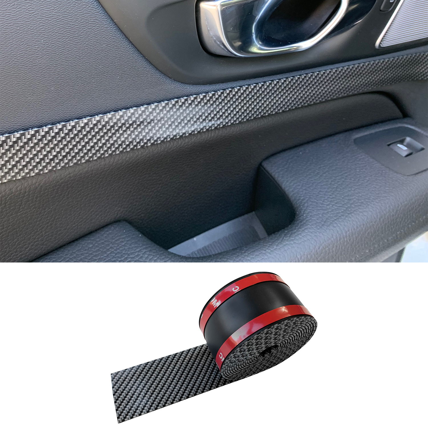 3,22€/m 3 Meter Carbon Rolle Zierleisten / Dekorleisten 5cm für viele Fahrzeuge