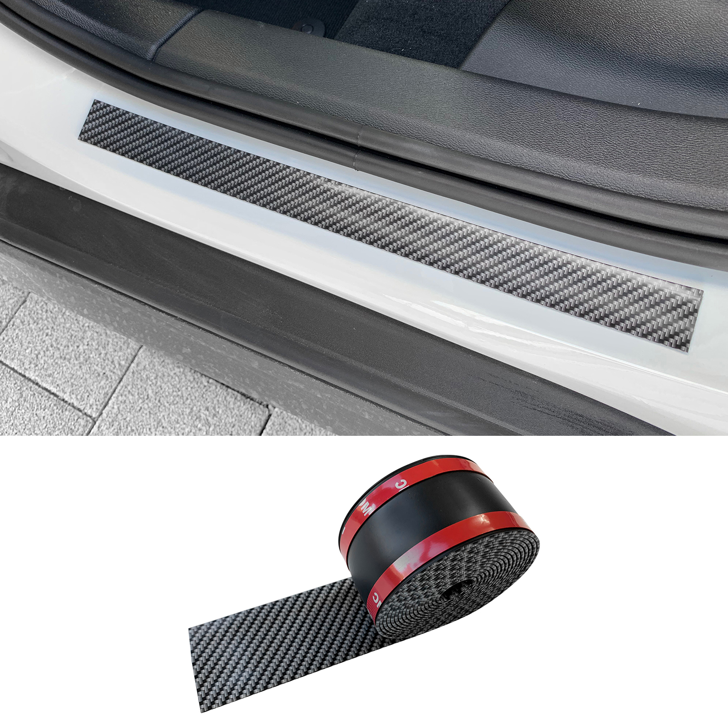 3,22€/m 3 Meter Carbon Rolle selbstklebend Einstiegsleisten für viele Fahrzeuge