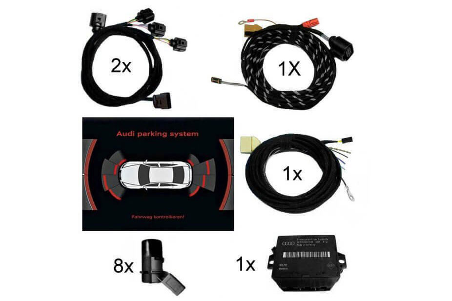 Komplett-Set APS+ (optische Anzeige MMI) Front & Heck für Audi A8 4H