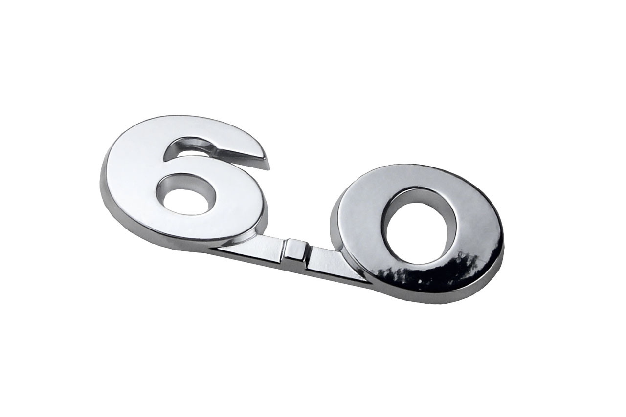 Original VW 6.0 Chrom Schriftzug selbstklebend 3D0853675K 739