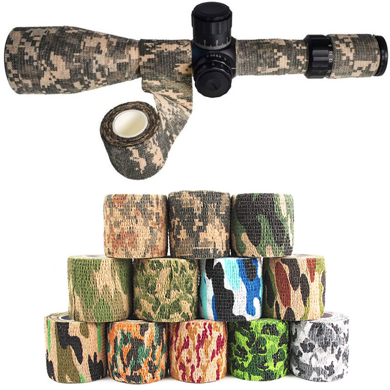 1,32€/m 4,5 Meter Tarnband Camouflage Klebeband Gewebeband Panzerband Isolierban