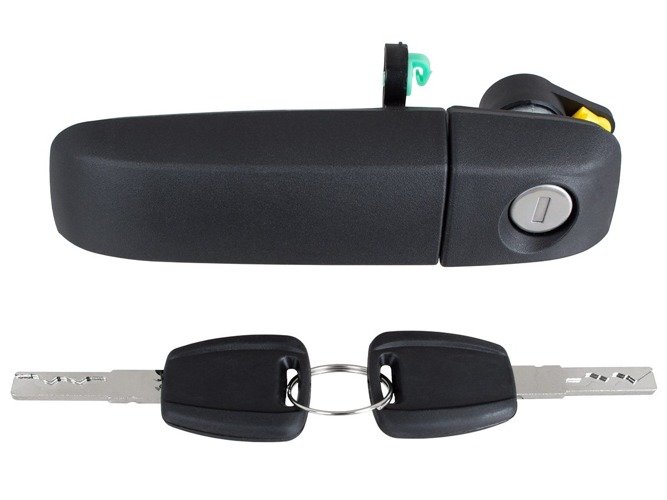 Türgriff Griff Außentürgriff LINKS VORNE 2x Schlüssel für Fiat Panda 2003-2009