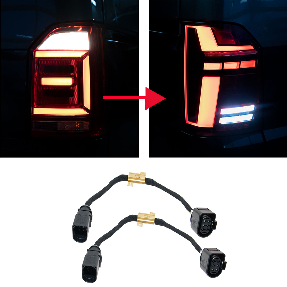 Original Kufatec Kabelbaum Adapter auf Facelift LED Rückleuchten für VW T6 VI