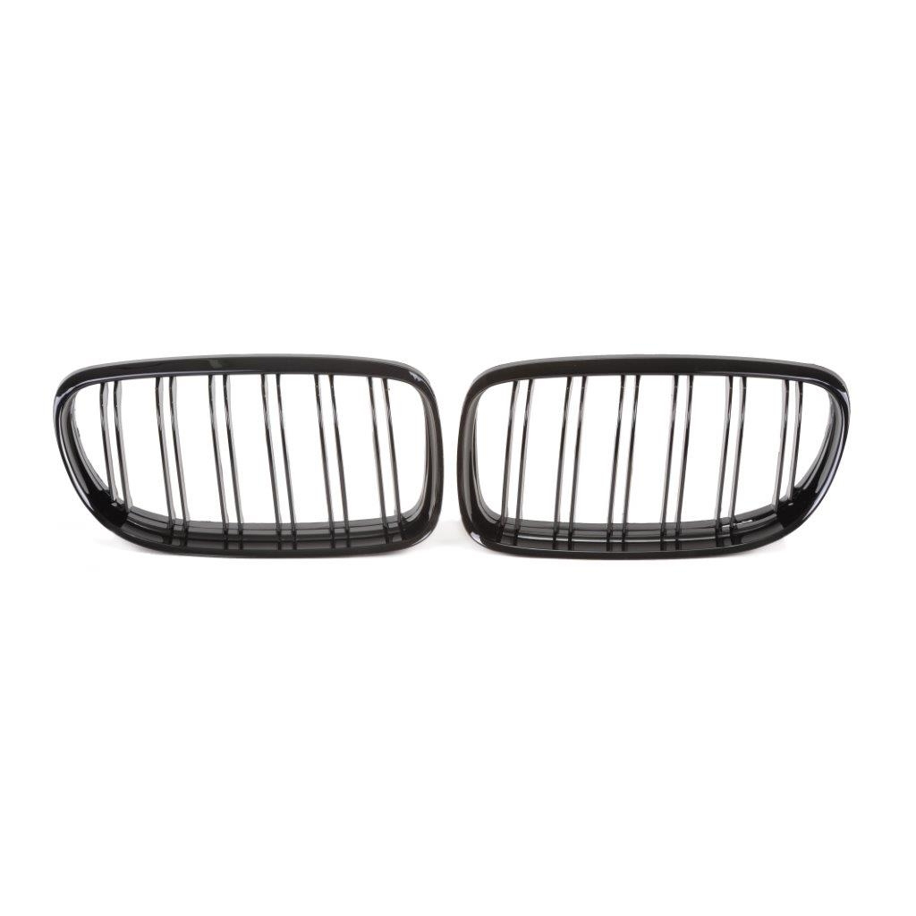 Kühlergrill DOPPELRIPPE Schwarz Glanz für BMW 3er E90 LCI Facelift 2008-2011