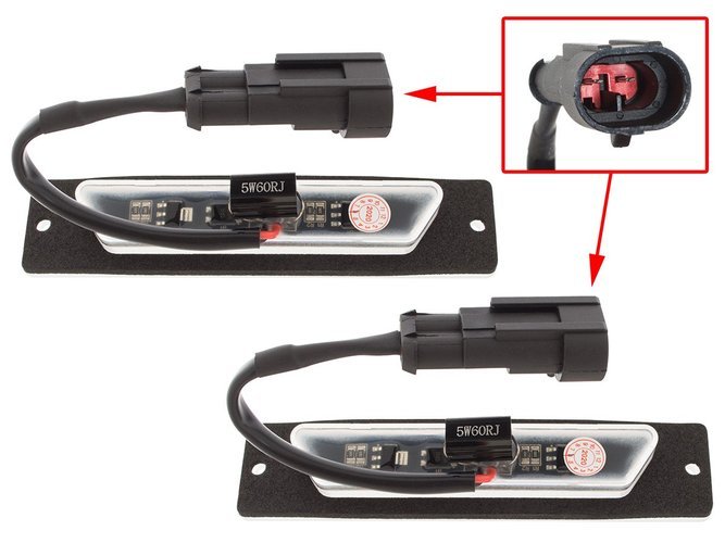 2x LED Kennzeichenbeleuchtung für Fiat Ducato Citroen Jumper Peugeot Boxer 94-02