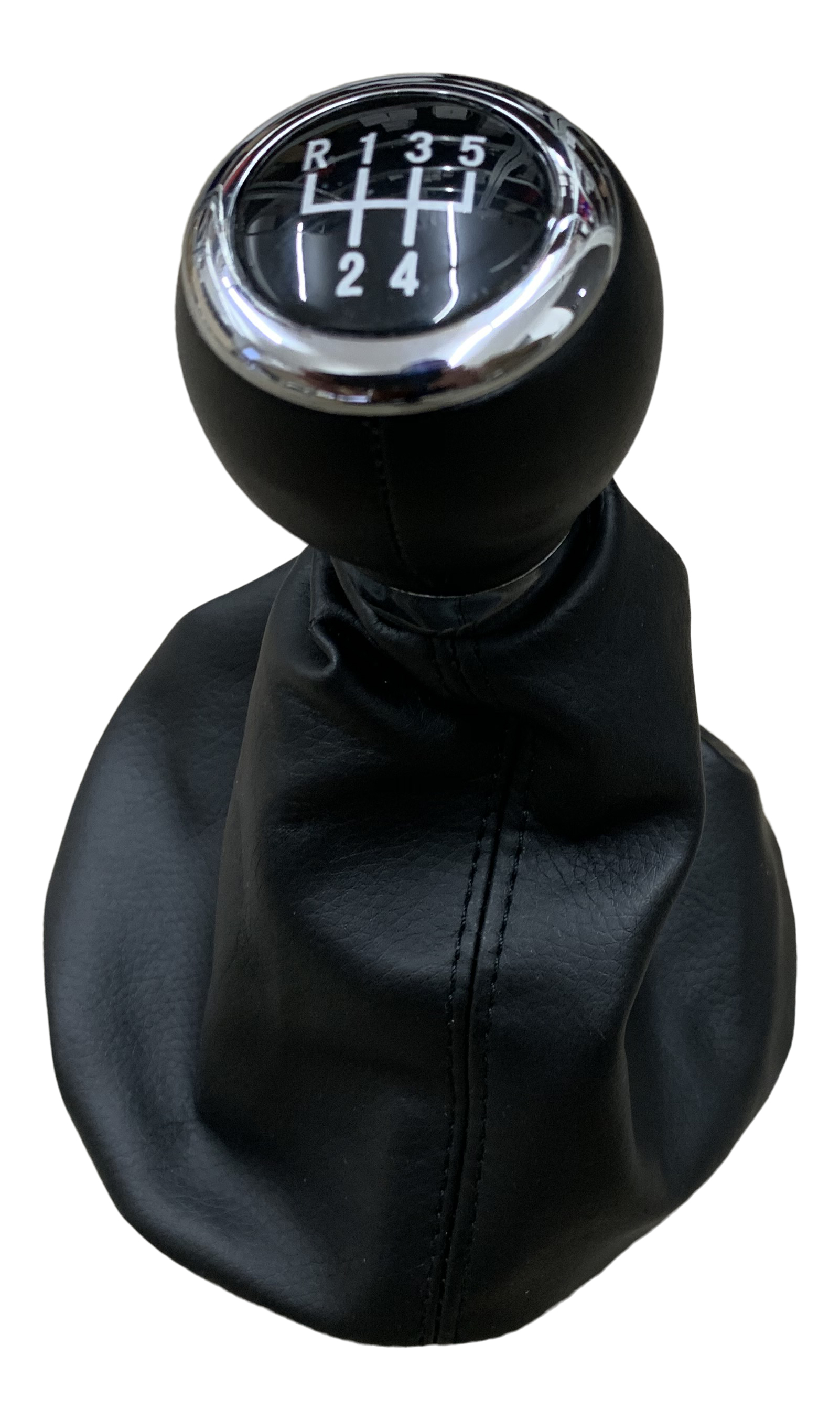 Schaltknauf 5-Gang Chrom / Schwarz für Seat Arosa Cordoba Ibiza Leon 1M Toledo