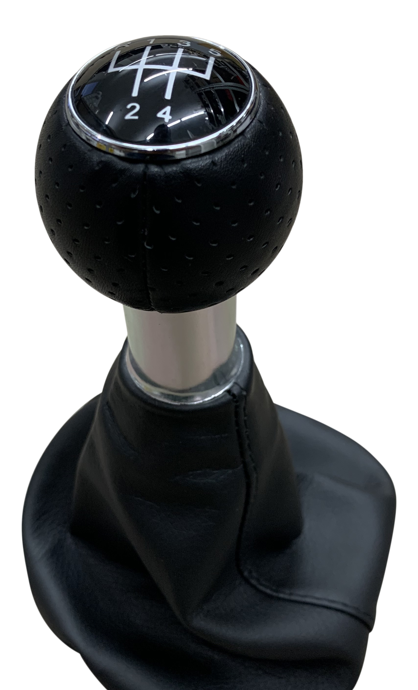 5-Gang Schaltknauf Gummizug Perforiert Alu für VW Polo 6N Lupo Golf 4 IV Bora