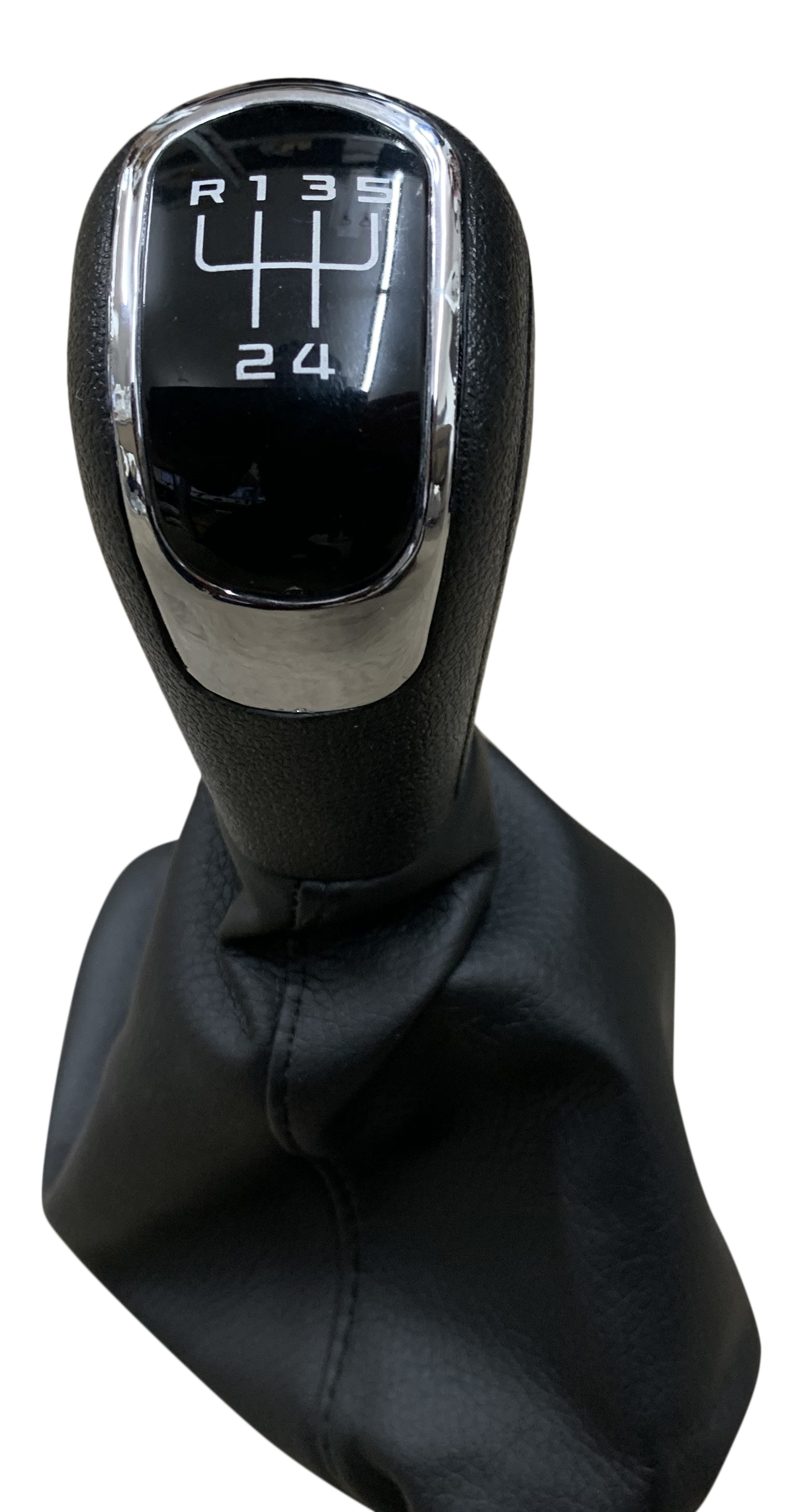 5-Gang Schaltknauf Chrom / Schwarz für Seat Leon 1M Toledo Arosa Cordoba Ibiza