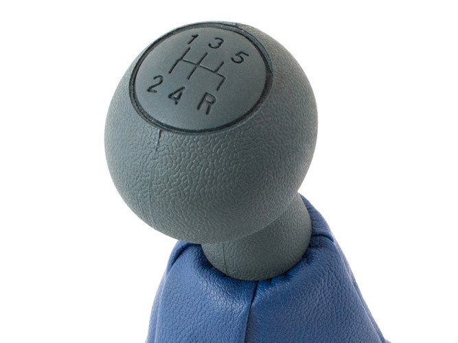 Schaltknauf Schaltmanschette BLAU GRAU 5-Gang für Fiat Doblo I 00-09