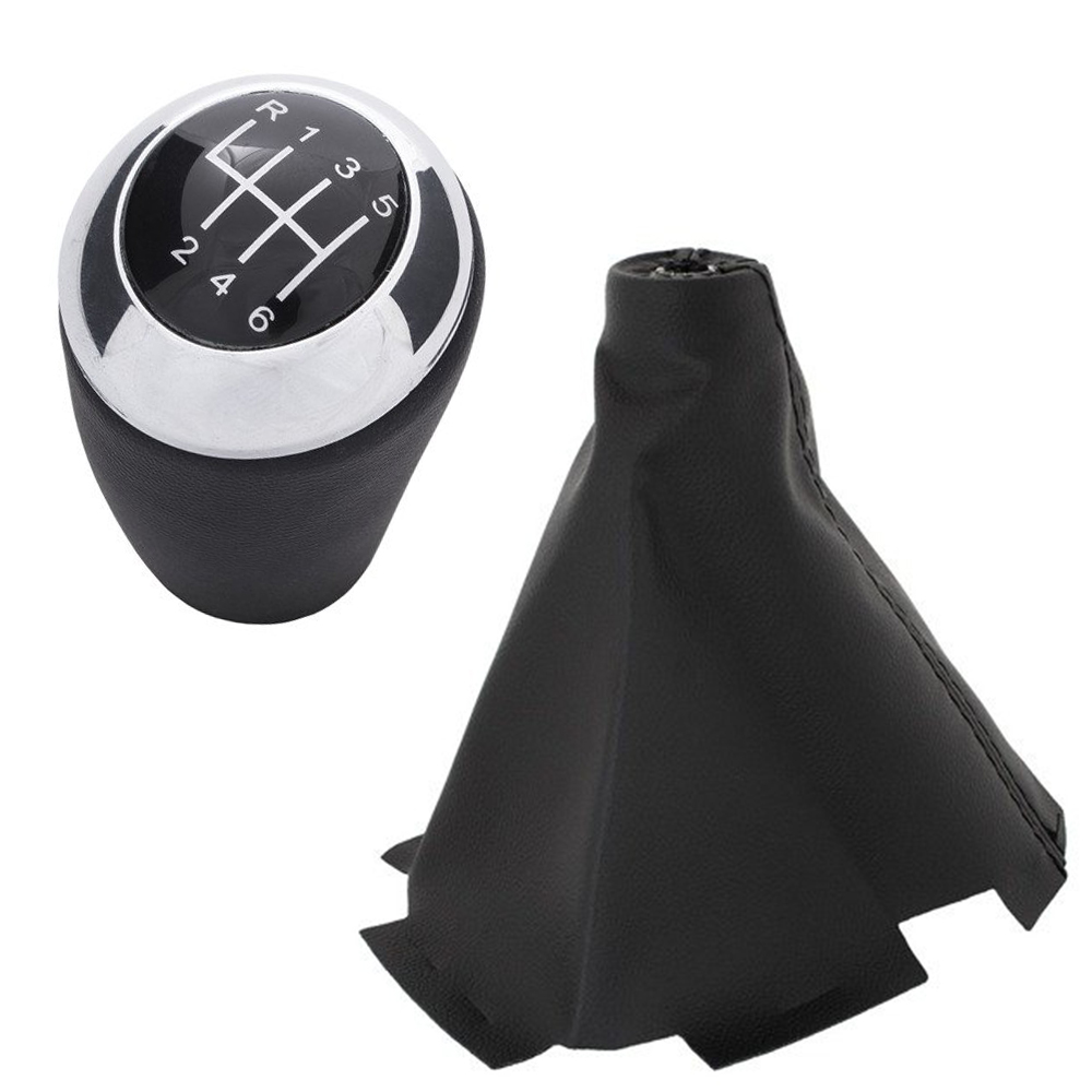 6-Gang Schaltknauf Knauf Chrom + Schaltmanschette für Mazda 6 II GH 2007-2012