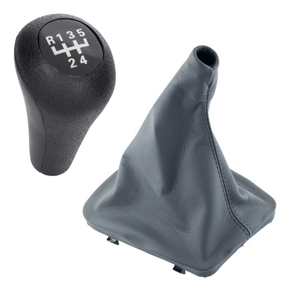 5-Gang Schaltknauf Knauf + Schaltmanschette GRAU für BMW E46 1998-2005