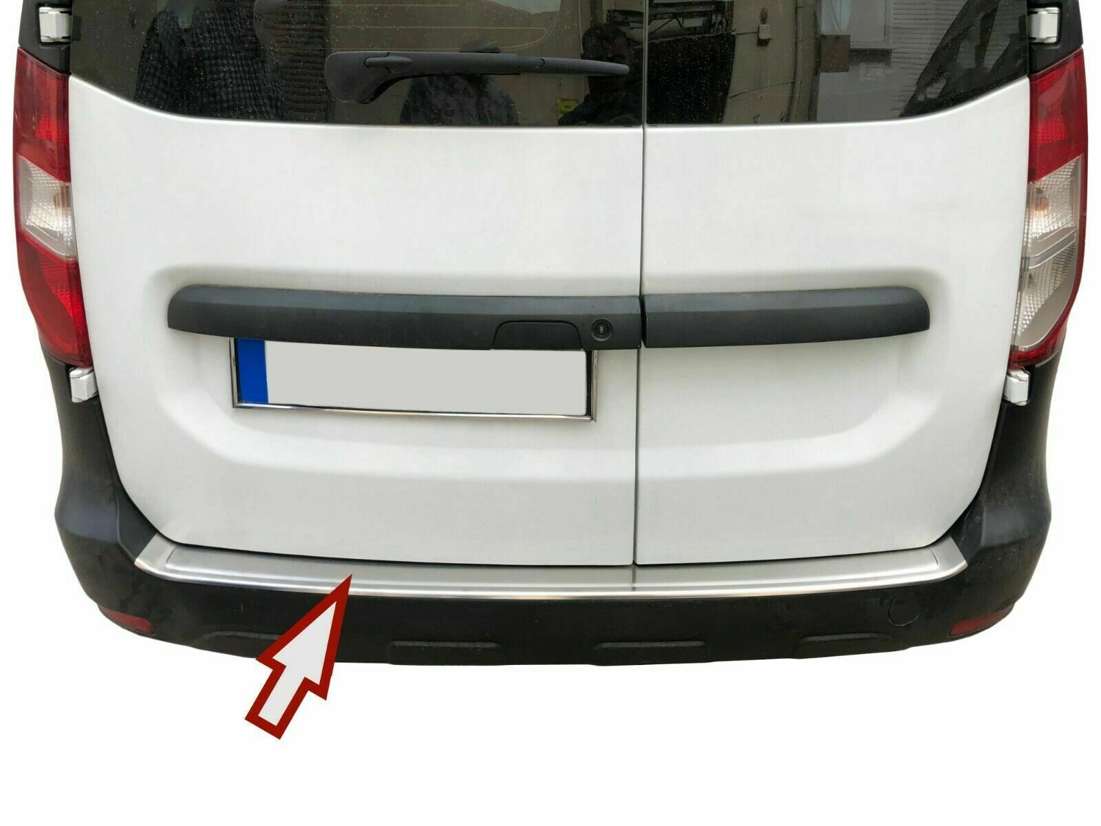 MIT ABKANTUNG LADEKANTENSCHUTZ in MATT Edelstahl für Dacia Dokker ab 2012-