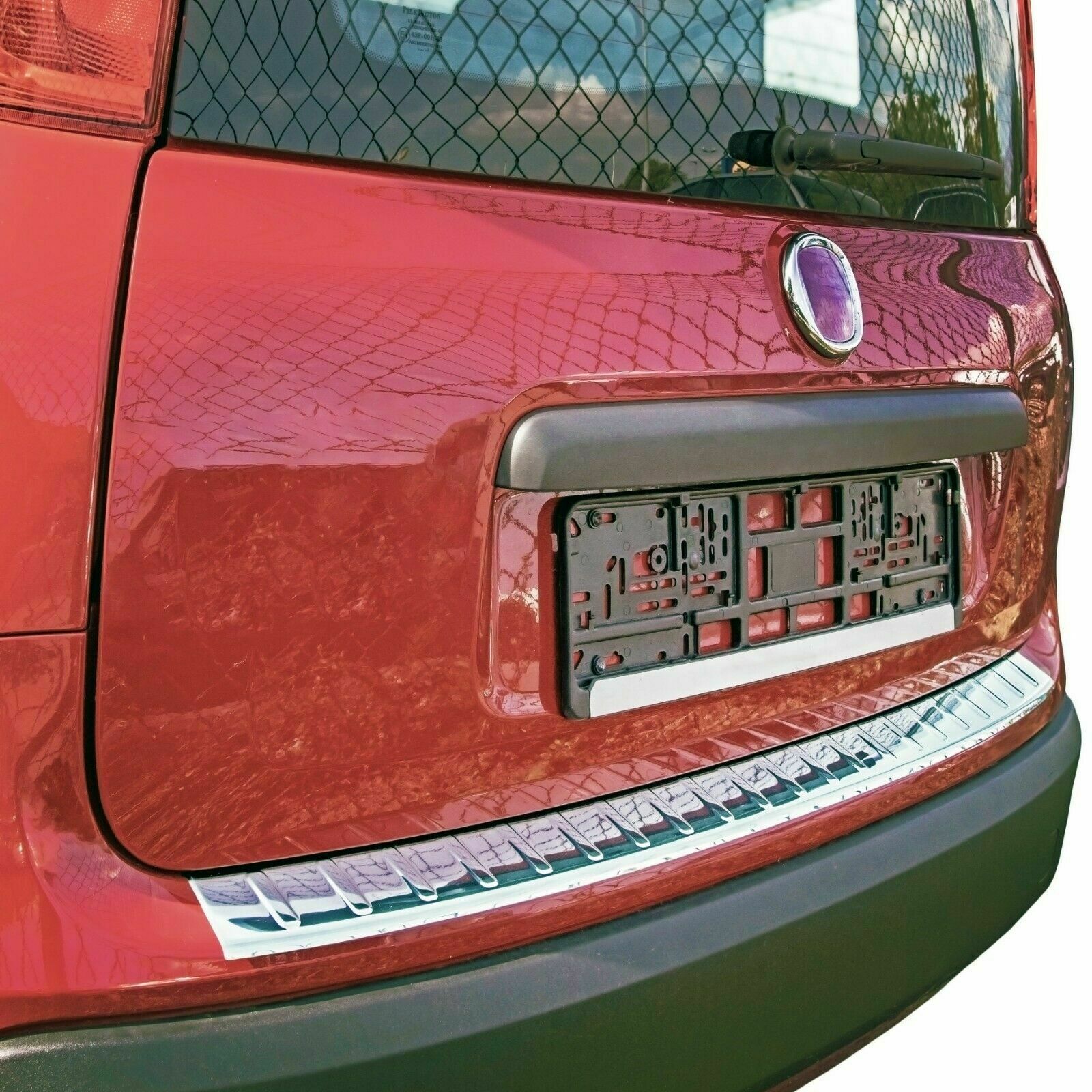MIT ABKANTUNG LADEKANTENSCHUTZ Edelstahl V2A für Fiat Panda 312 / 319 ab 2012-