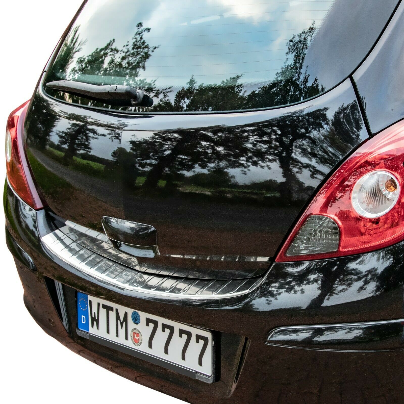 MIT ABKANTUNG LADEKANTENSCHUTZ Edelstahl für Opel Corsa D ab 2006-2014