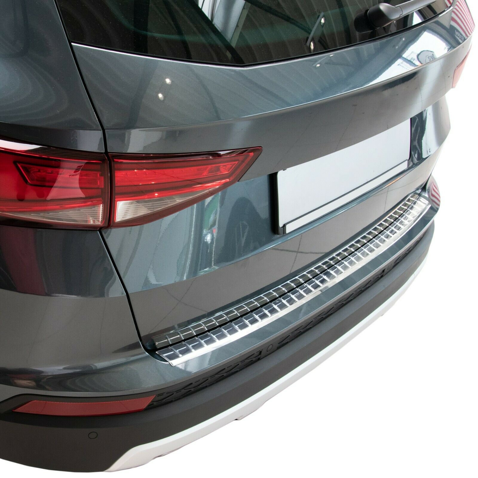 MIT ABKANTUNG LADEKANTENSCHUTZ Edelstahl für Seat Ateca (Typ KH7) ab 2016-