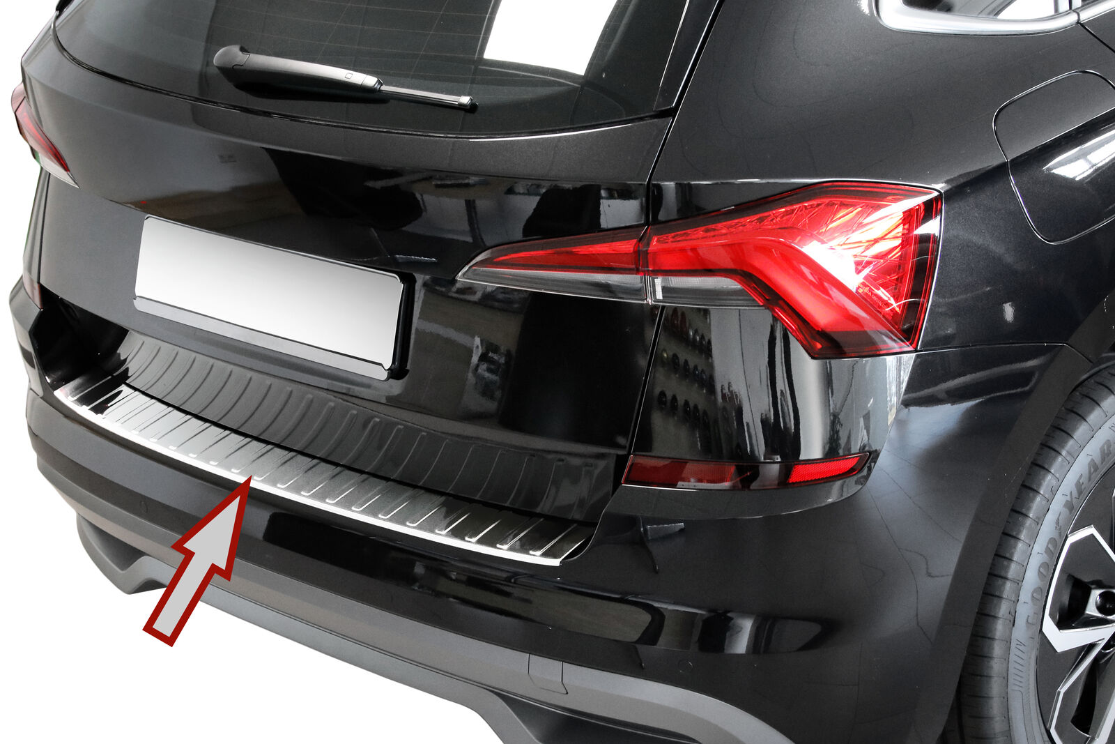 MIT ABKANTUNG LADEKANTENSCHUTZ Edelstahl für Skoda Kamiq (Typ NW4) ab 2019-