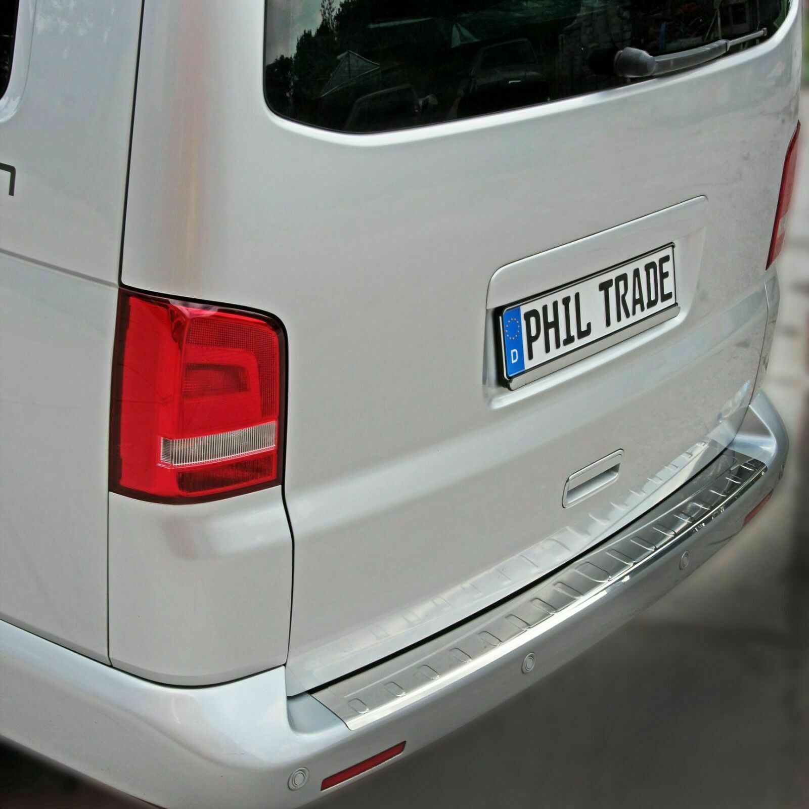 MIT ABKANTUNG LADEKANTENSCHUTZ Edelstahl für VW T5 V / VW T6 VI ab 2003-