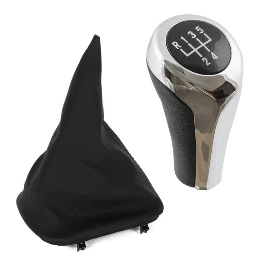 5-Gang Schaltknauf Chrom + Schaltmanschette für BMW 3er E30 ab 1982-1994