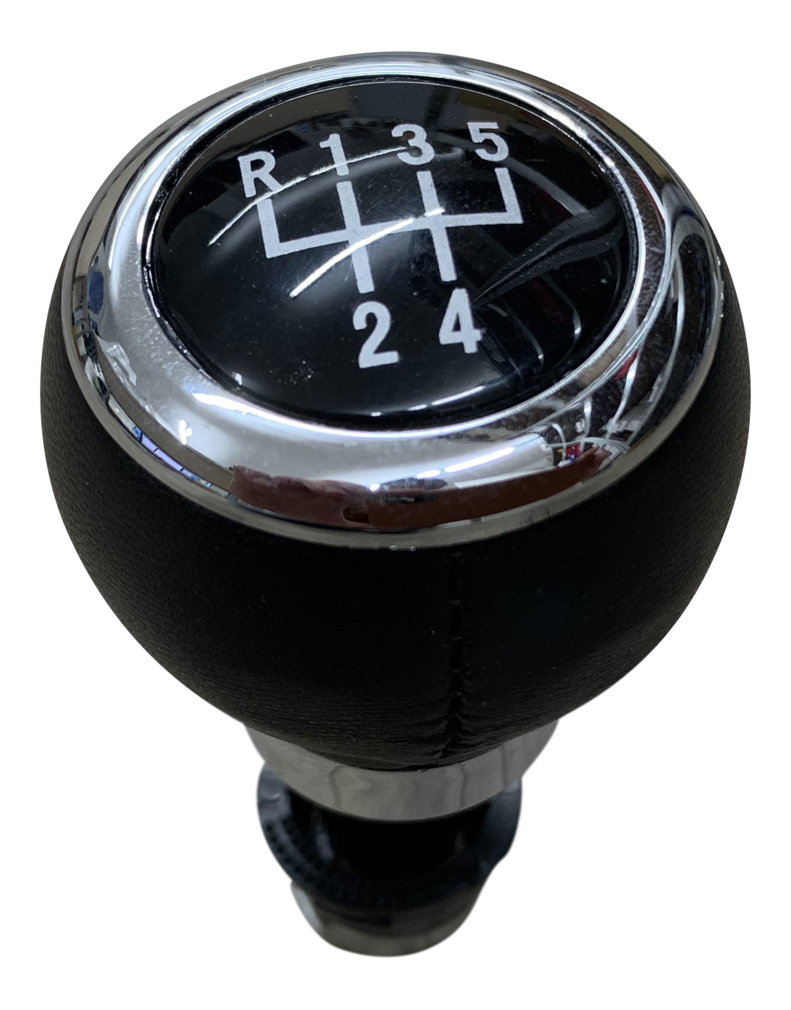 Schaltknauf Knauf 5-Gang CHROM / SCHWARZ für VW Audi Seat Skoda