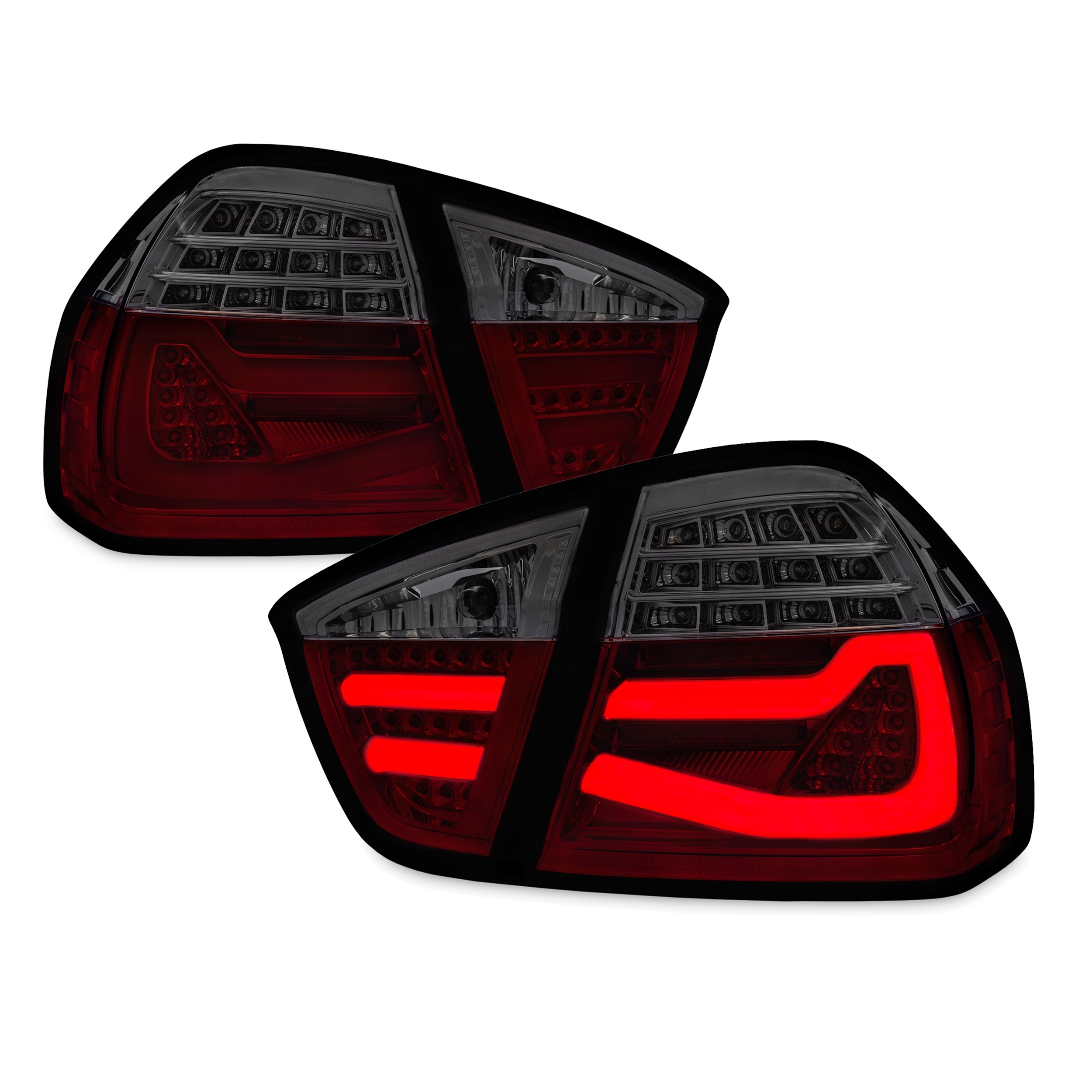 Original LED Lightbar Rückleuchten Schwarz Rot für BMW 3er E90 ab 2004-2008