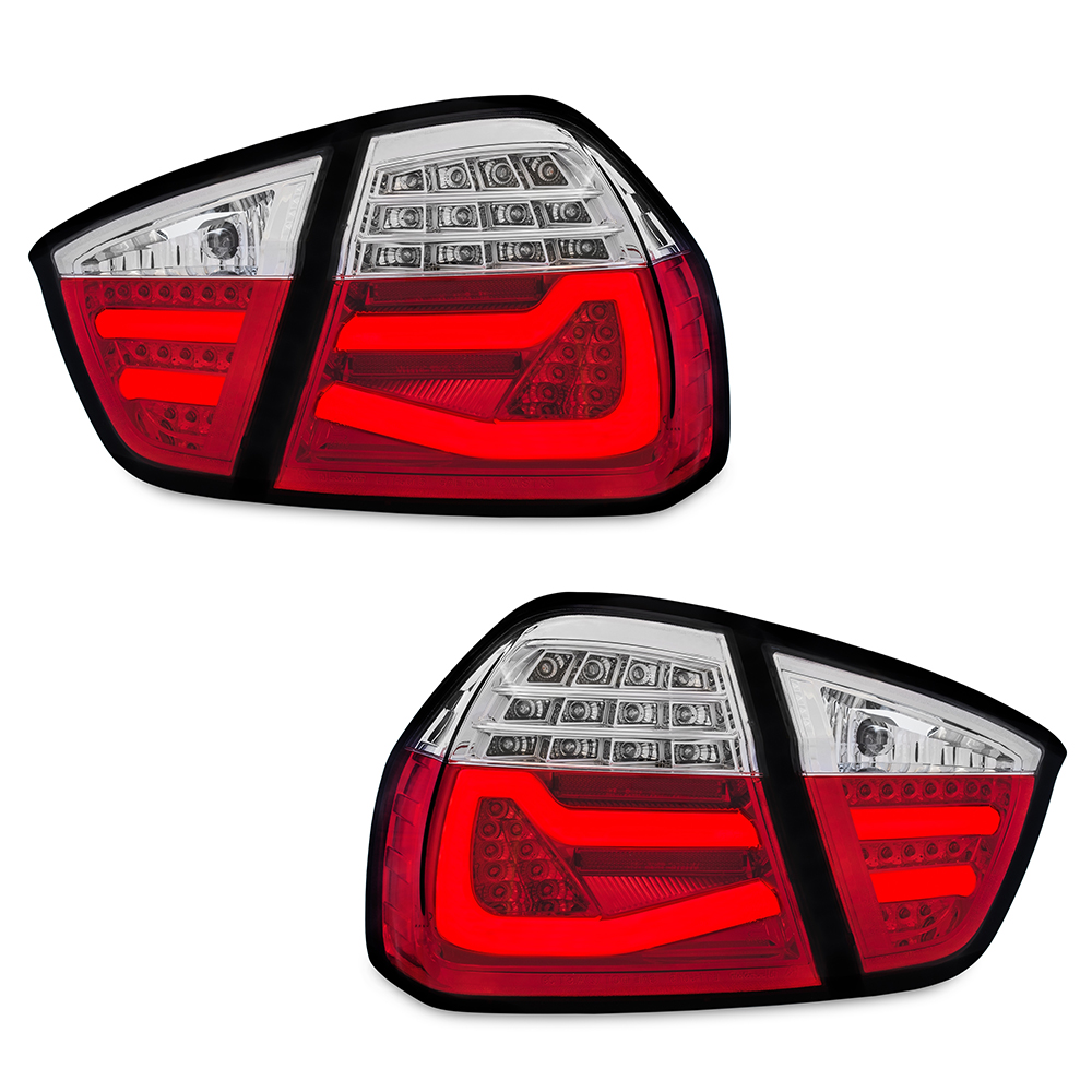 Original LED Lightbar Rückleuchten Rot Klarglas für BMW 3er E90 ab 2004-2008