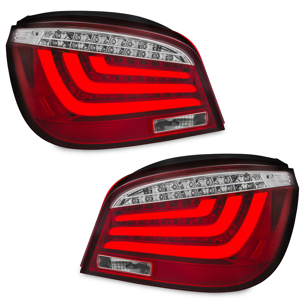Original LED Lightbar Rückleuchten Rot Klarglas für BMW E60 ab 2003-2007