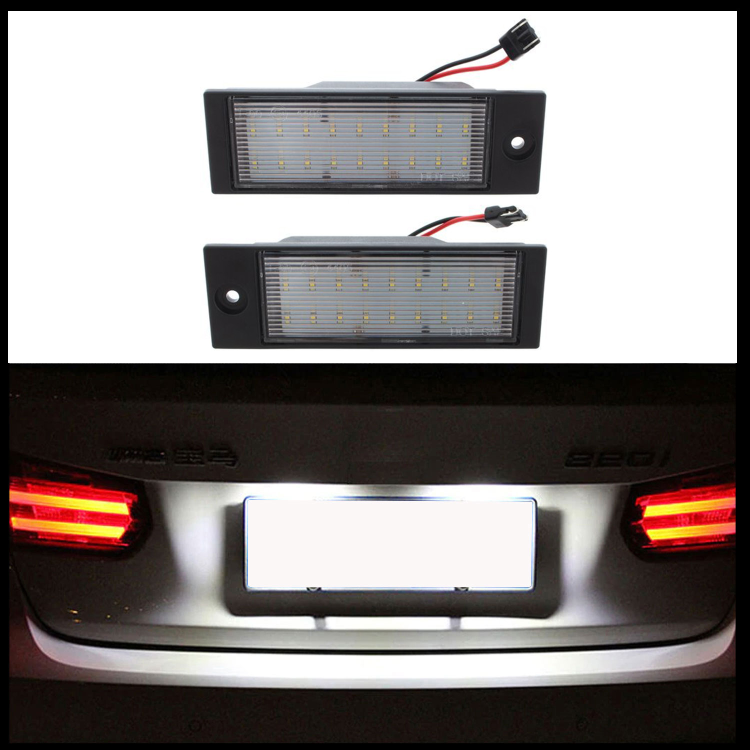 2x LED PREMIUM Kennzeichenbeleuchtung SMD für Kia Cadenza Magentis Optima Sportage