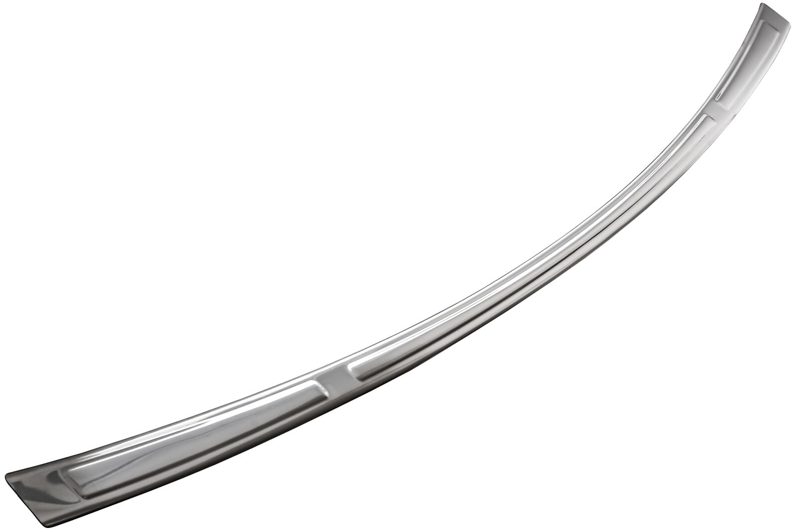 Edelstahl Ladekantenschutz Chrom Stoßstange Schutz Abdeckung mit Abkantung für VW Scirocco III Facelift ab 2014-