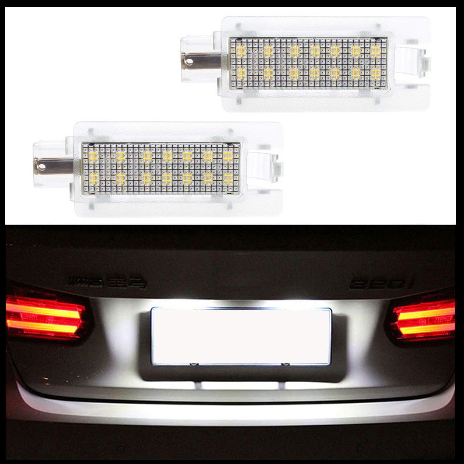 2x LED PREMIUM Kennzeichenbeleuchtung SMD für Renault 19 Clio I Megane I Scenic I