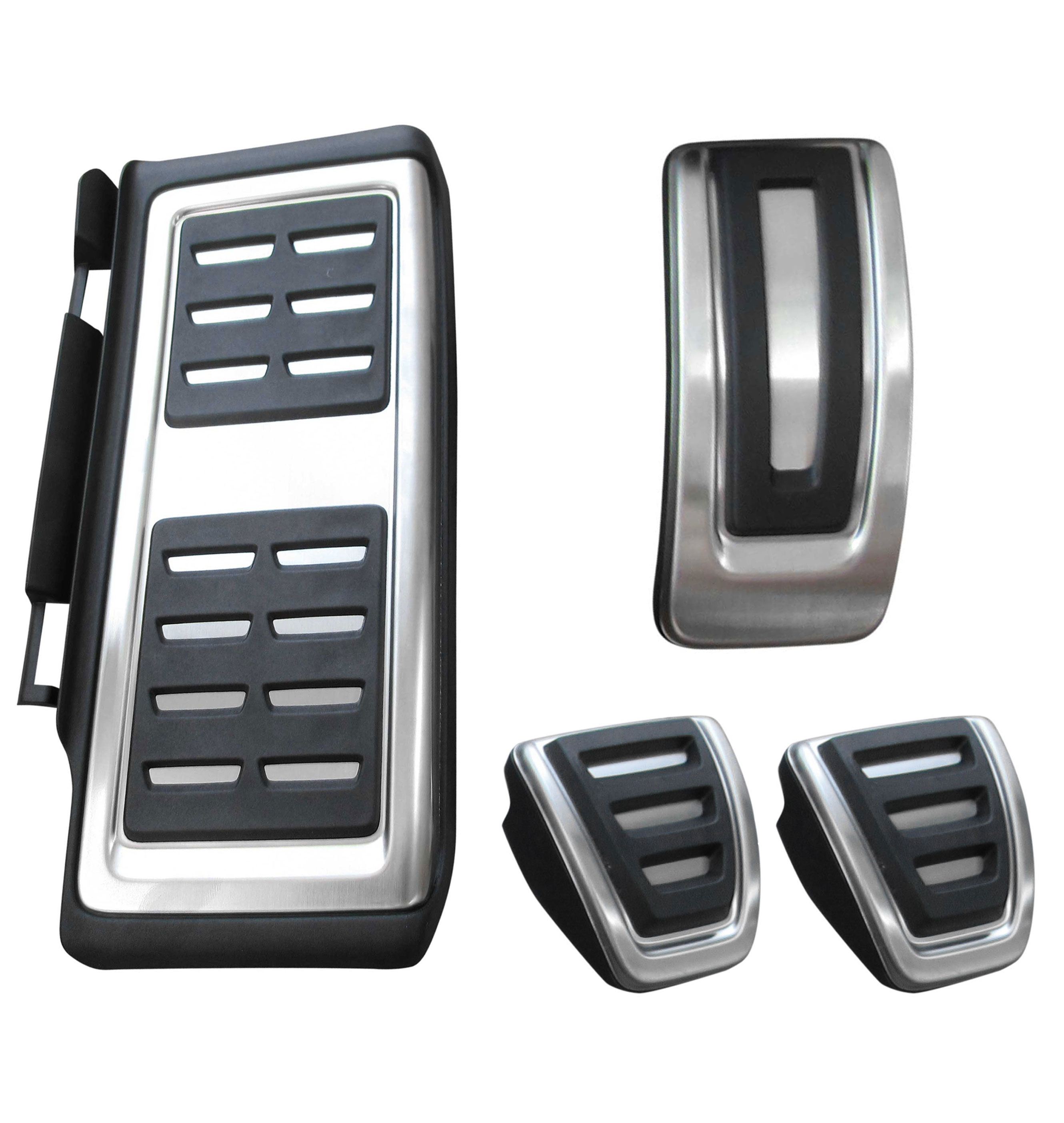 Sport Pedale + Fußstütze (Hand Schaltung) in Schwarz / Silber für Seat Ateca Leon III 5F Skoda Octavia III 5E