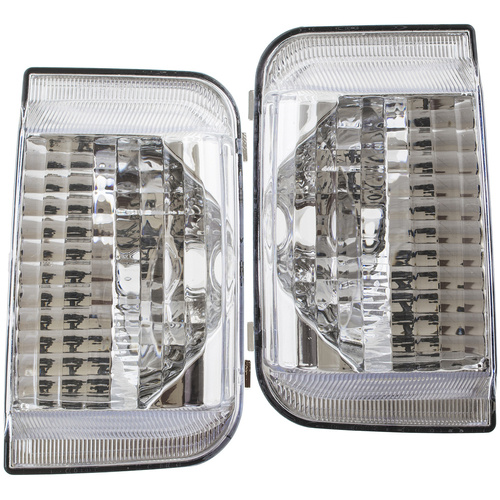 Spiegel Blinker Silber LINKS + RECHTS für Außenspiegel Seitenblinker für Fiat Ducato / Citroen Jumper / Peugeot Boxer 2006-