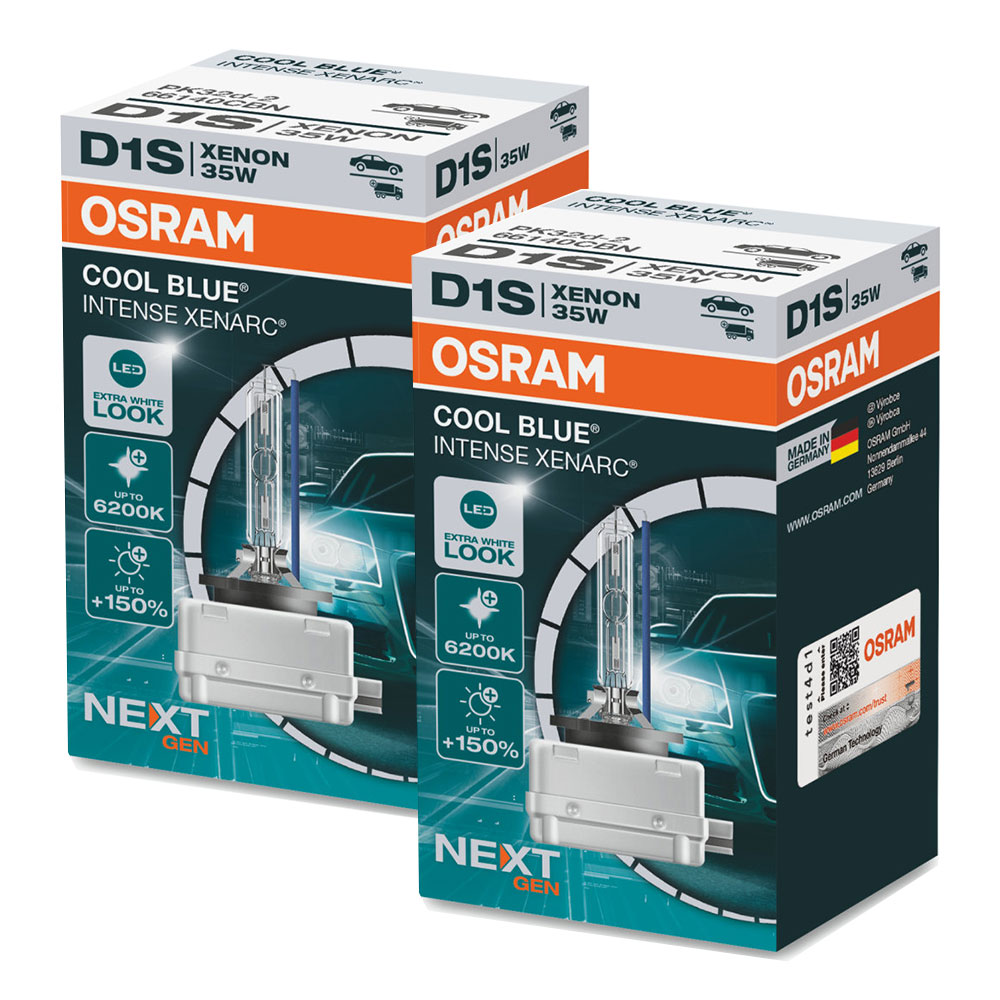2 Stück OSRAM COOL BLUE INTENSE NEXT GENERATION Lampen Birnen für Xenon Scheinwerfer / Fassung D1s