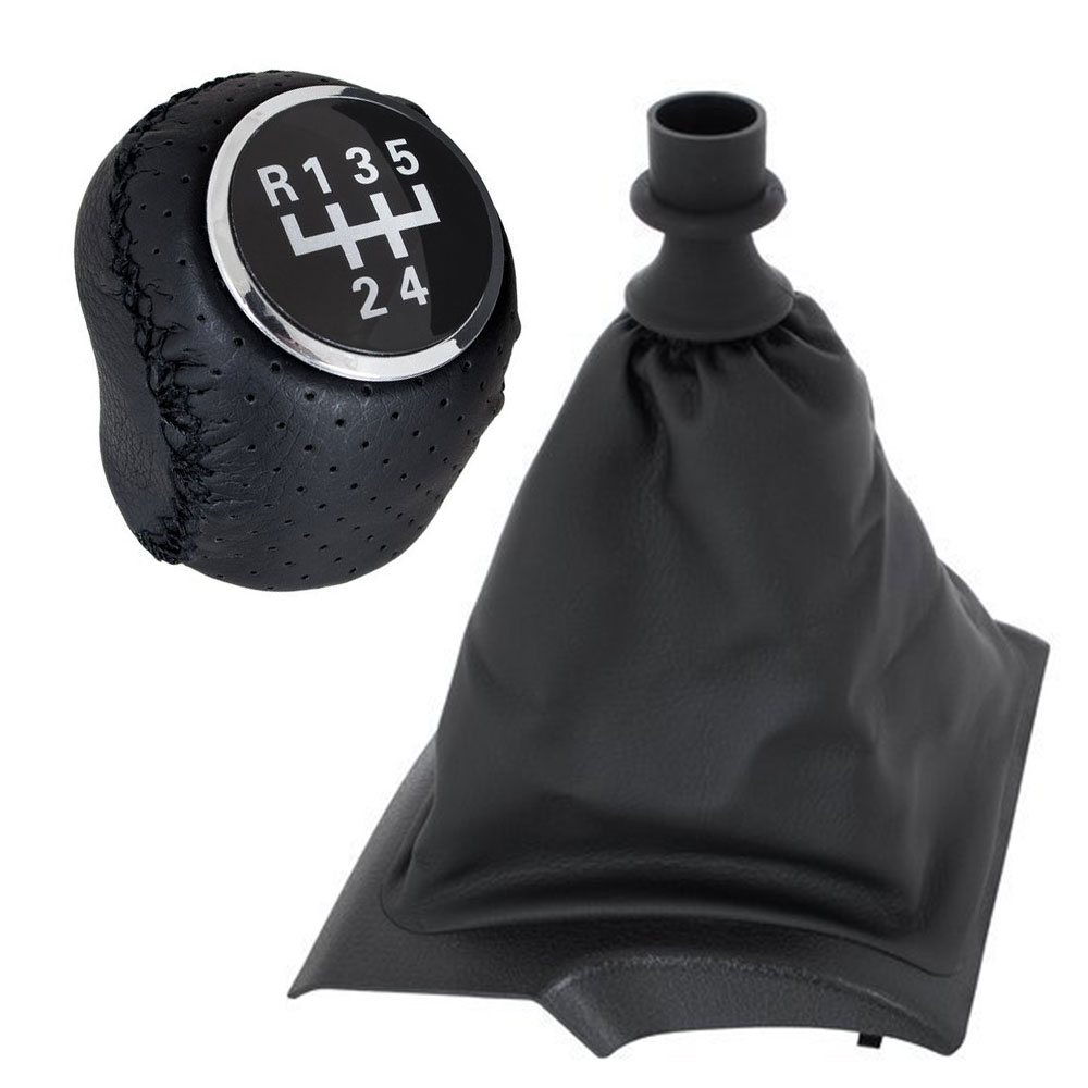 5-Gang Schaltknauf Schaltmanschette Manschette + Rahmen für Schaltknauf in Schwarz für Fiat Ducato 2006- / Citroen Jumper / Peugeot Boxer