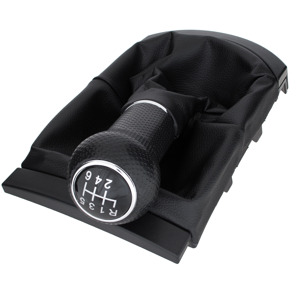 6-Gang Schaltknauf Schaltmanschette Manschette + Rahmen für Schaltknauf in Schwarz für Seat Ibiza 6L 02-09 / Cordoba II 02-09