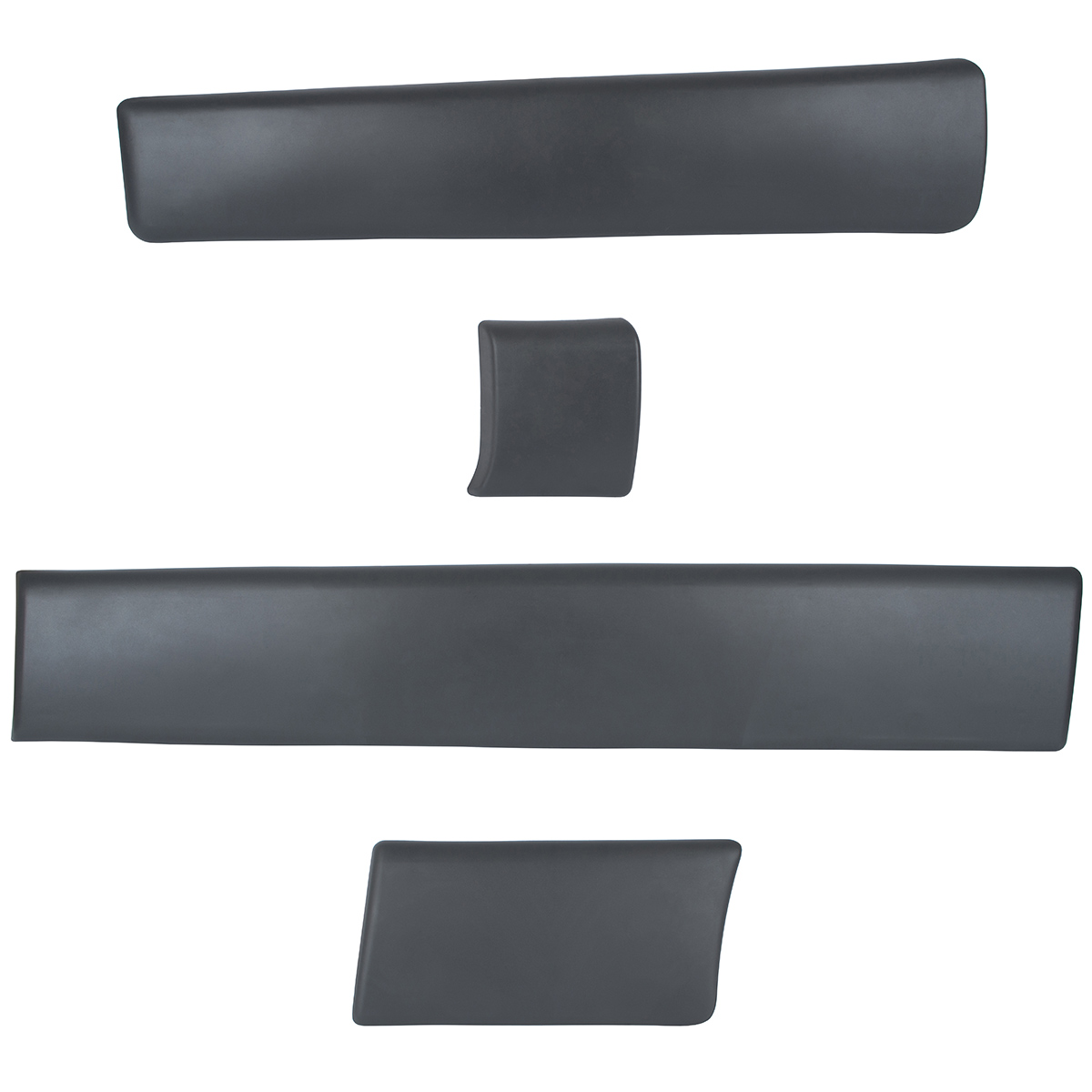 KOMPLETT SET LINKS Seitenleisten Türleisten Leisten Zierleisten Seitenleiste + Clips 8200036088 8200036105 8200326370 8200036093 8200326365 8200036099 für Renault Trafic II 2001-2013 / Opel Vivaro 2001-2013 / Nissan Primastar 2001-2013