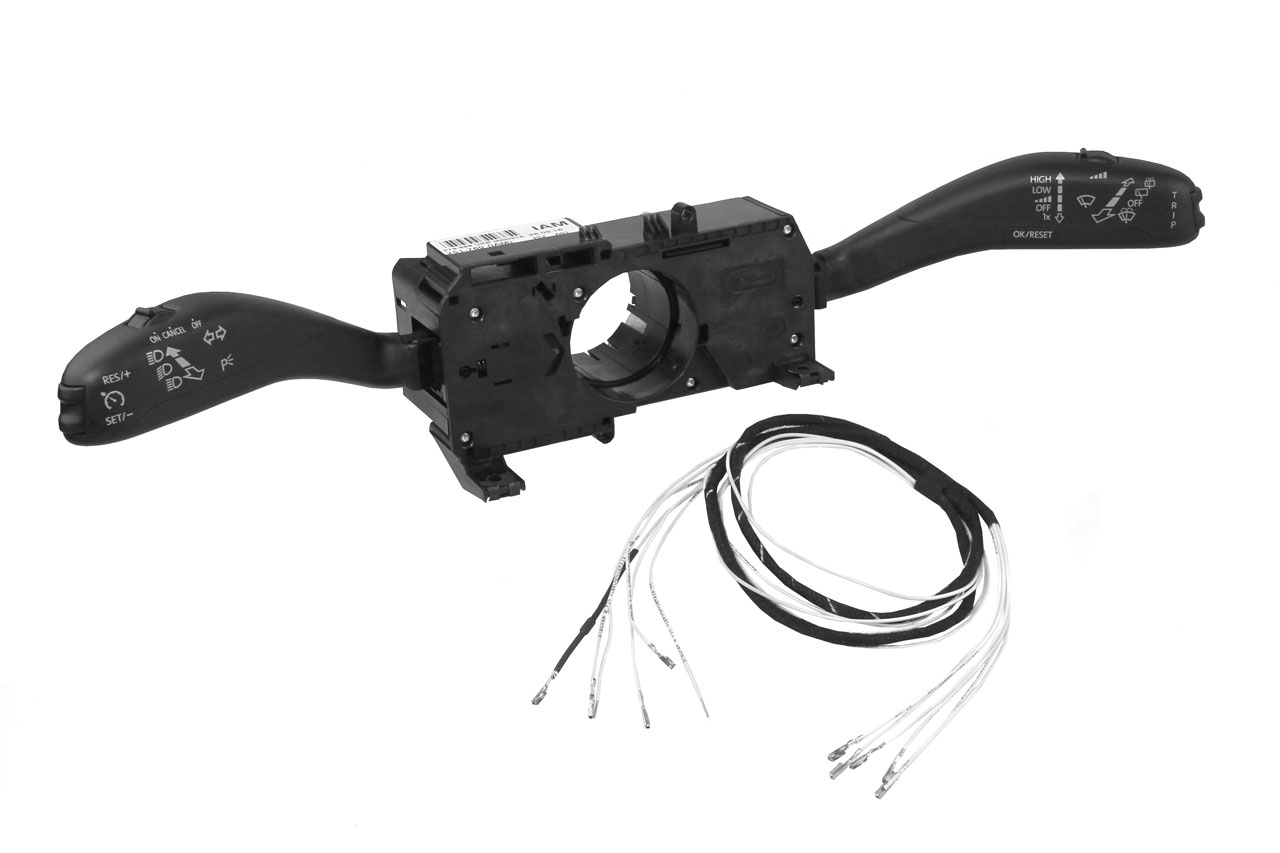 Original GRA Tempomat Hebel Kabelbaum KOMPLETT SET Fahrzeuge ohne MFA für Seat Ibiza 6J ab Modelljahr 2013-