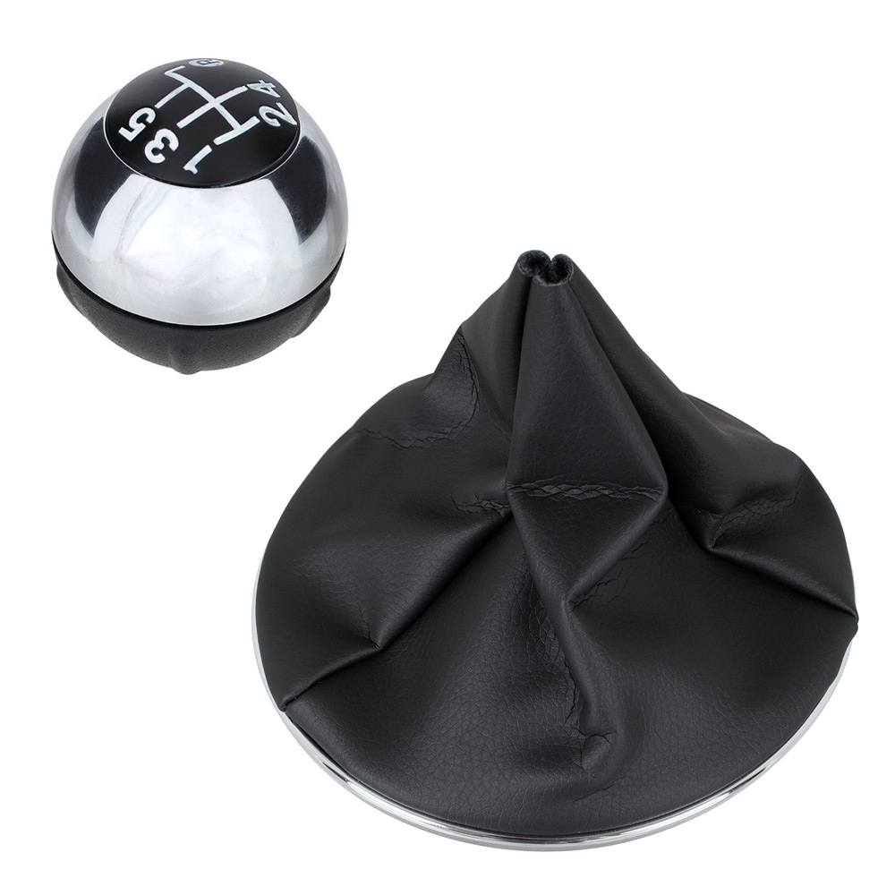 Schaltknauf Manschette Für Lancia Ypsilon 2003-2011 - Schwarz PU-Leder