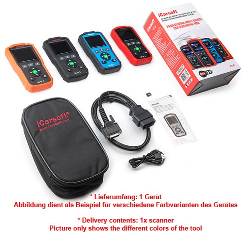 Original V1 iCarsoft Diagnose Gerät + Tasche / Fehler lesen löschen ABS Airbag Öl Service Reset uvm. für Mitsubishi Honda Acura Mazda