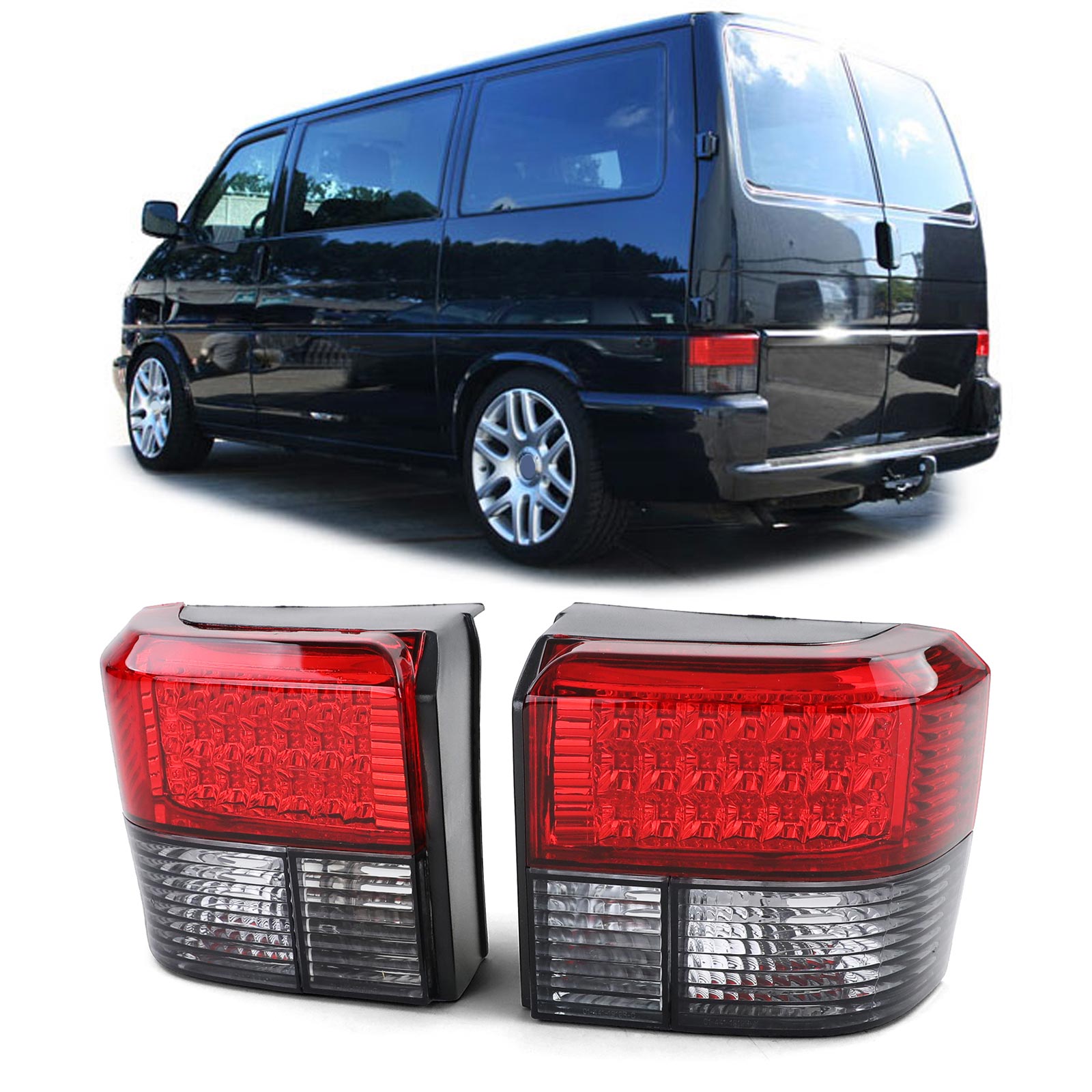 LED Rückleuchten Heckleuchten Rot / Schwarz für VW T4 IV ab 1990-2003