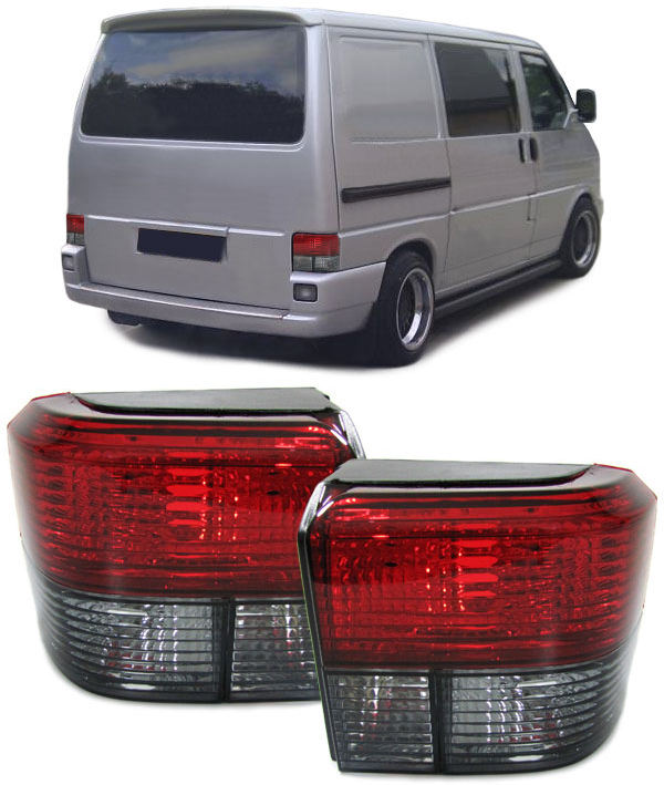 Rückleuchten Heckleuchten Rot Schwarz Kristall für VW T4 IV ab 1990-2003