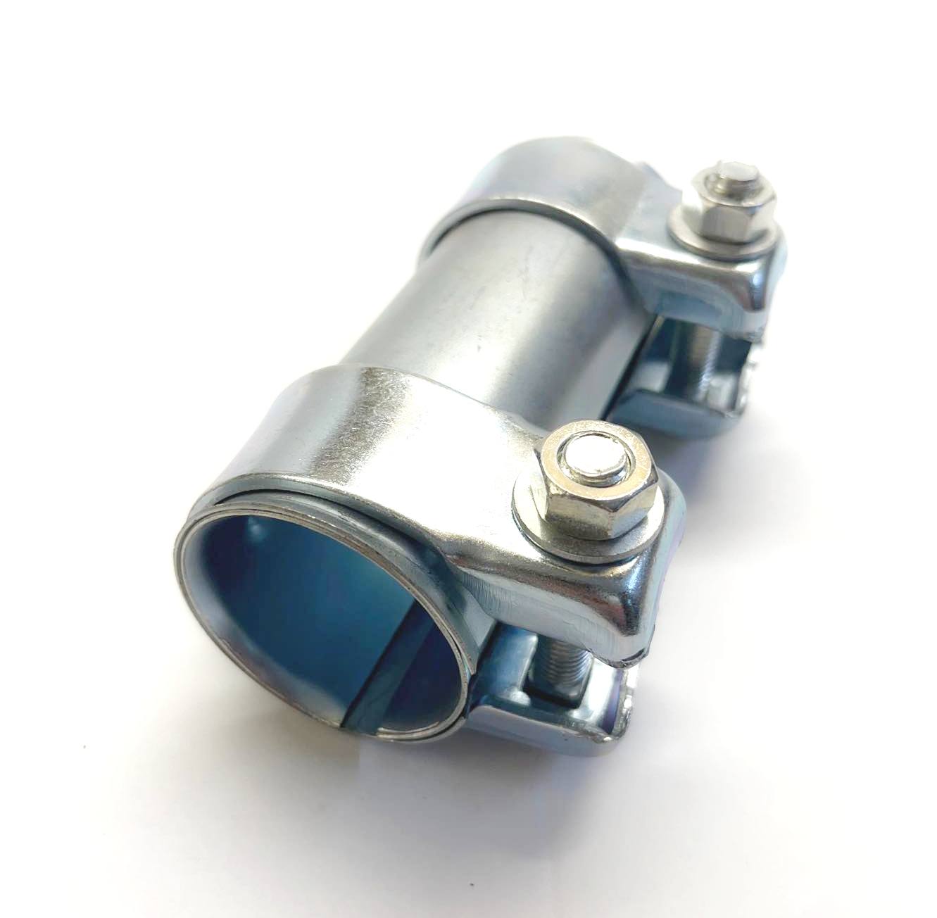 Rohrschelle Auspuff Endtopf Verbinder für Ø 40-43 mm-Rohre 125mm lang Schelle