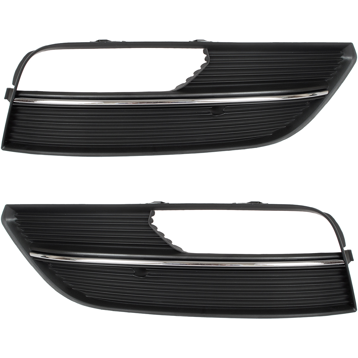 Stoßstangen Gitter Abdeckung mit Chrom Streifen LINKS + RECHTS 8V3807681A + 8V3807682A für Audi A3 8V ab 2012-2016