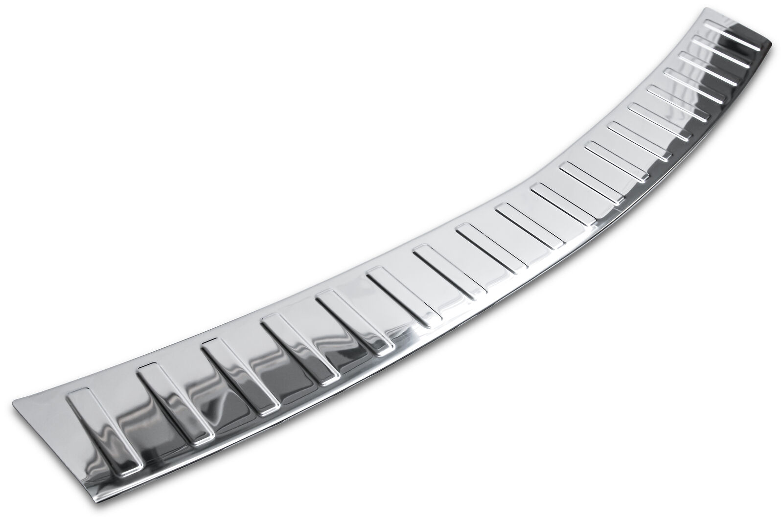 Edelstahl Ladekantenschutz Chrom Stoßstange Schutz Abdeckung mit Abkantung für Opel Astra J Sports Tourer 2012-2018